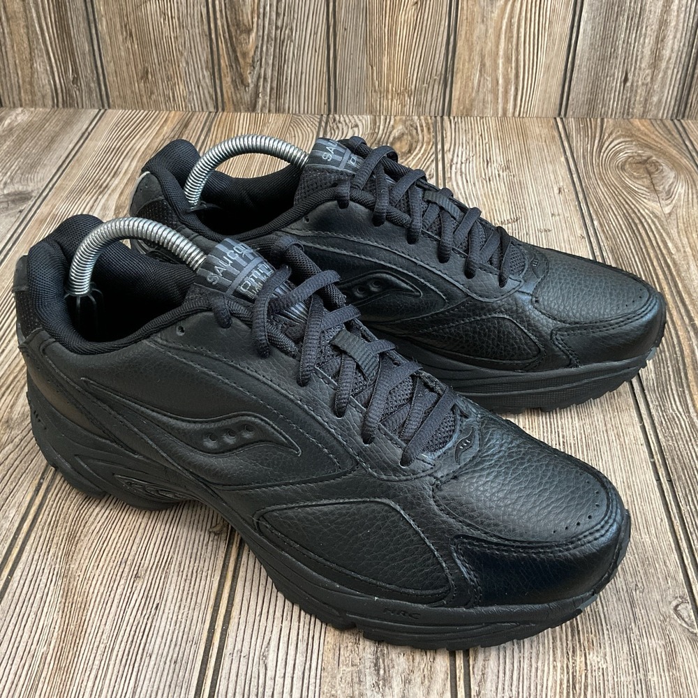 Saucony Grid Omni Walker Sneaker Black Leather 5259-2 Women's Size 10.5 NEW